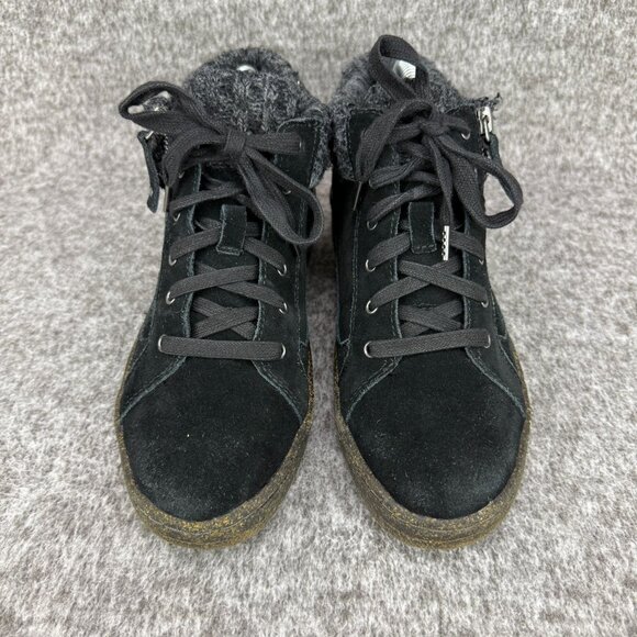 ✅Aetrex Bonnie Arch Support Sneakers Black Womens 7.5-8 EU38 Side-zip Orthotic - Picture 4 of 12